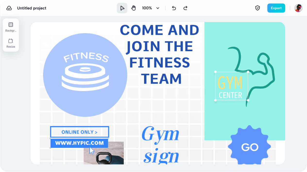Choose a gym-related logo template
