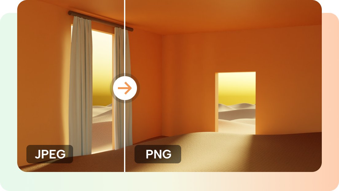 Switch from JPEG to PNG without compromising on quality