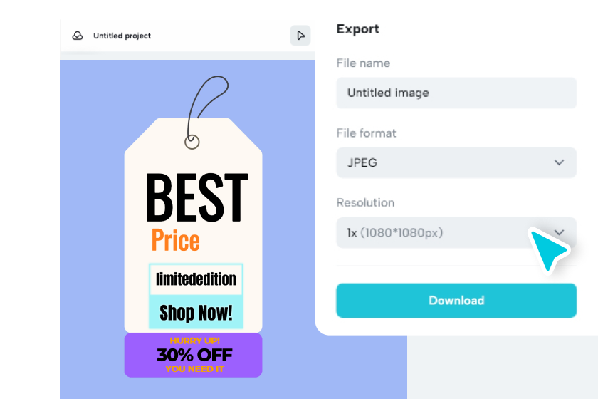 Save and export your label design
