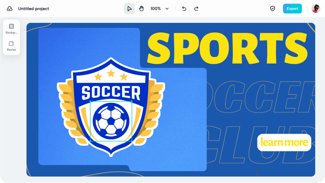 Make a sports soccer club logo.png