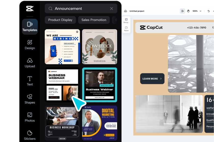 Conectați-vă la CapCut și puteți invita pe alții să colaboreze la proiect