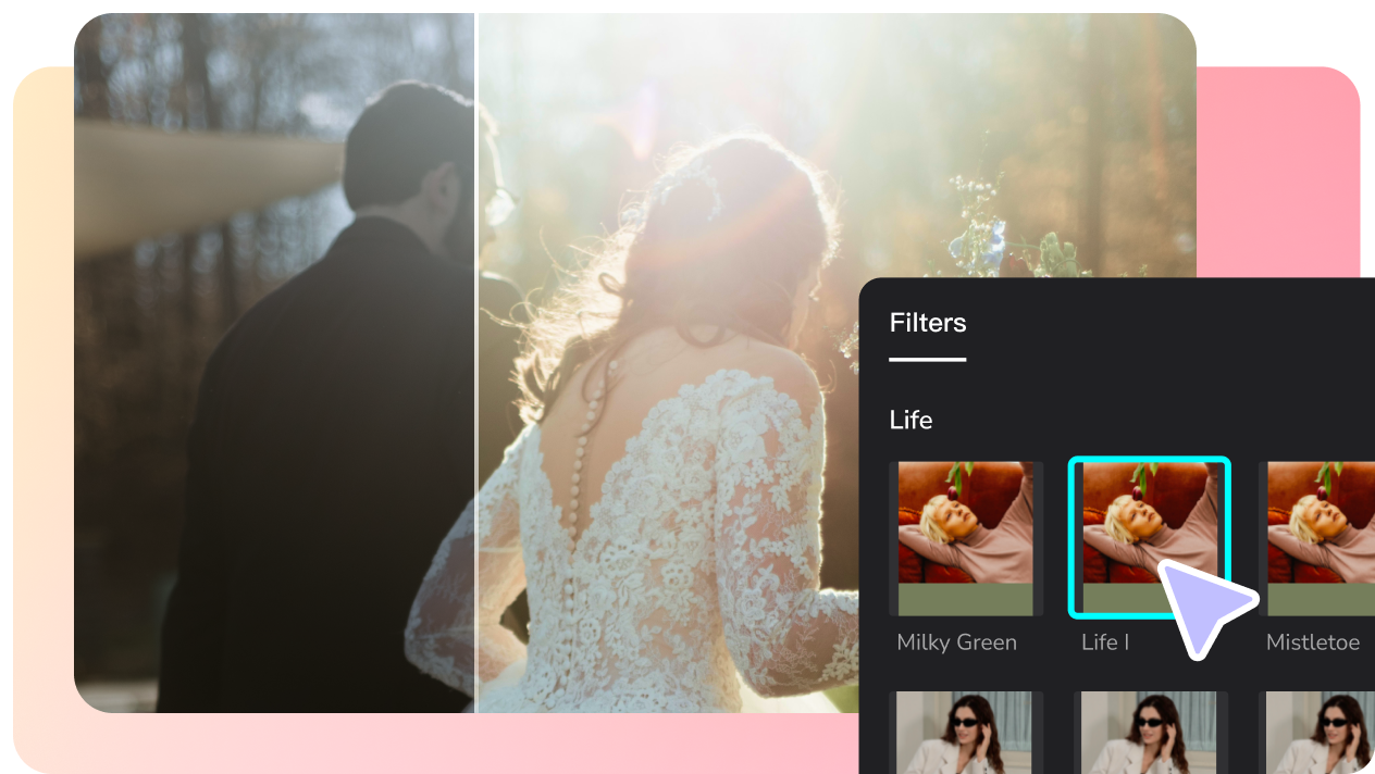 Add lovely filters to convert your wedding episodes romantic