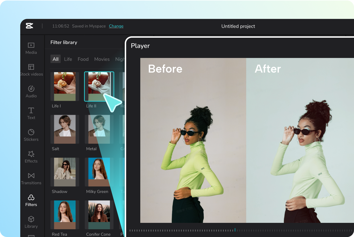 Step 2: Add video effects & filters