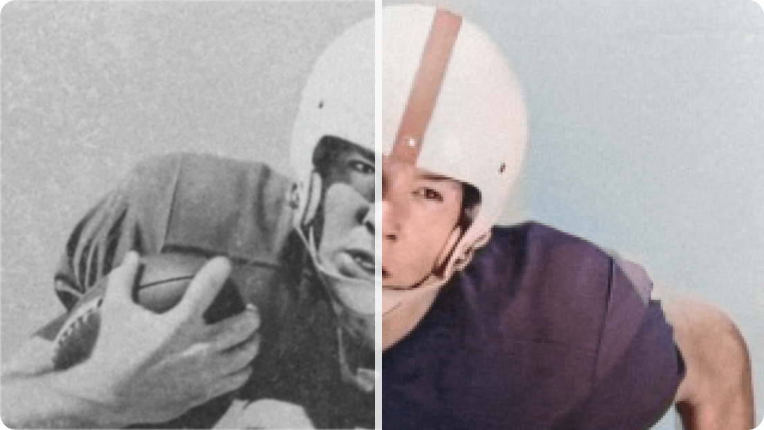 improve face clarity and colorize portrait with AI photo restoration software