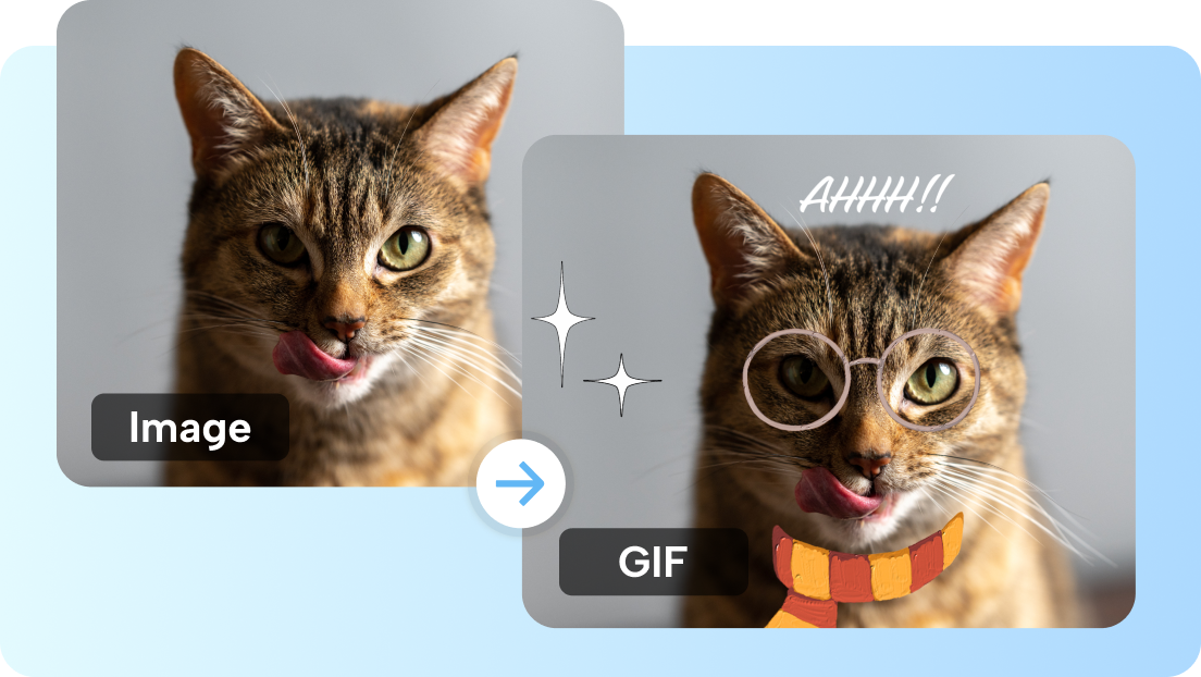 Conversor de imagem para GIF  Crie GIFs animados para envolver