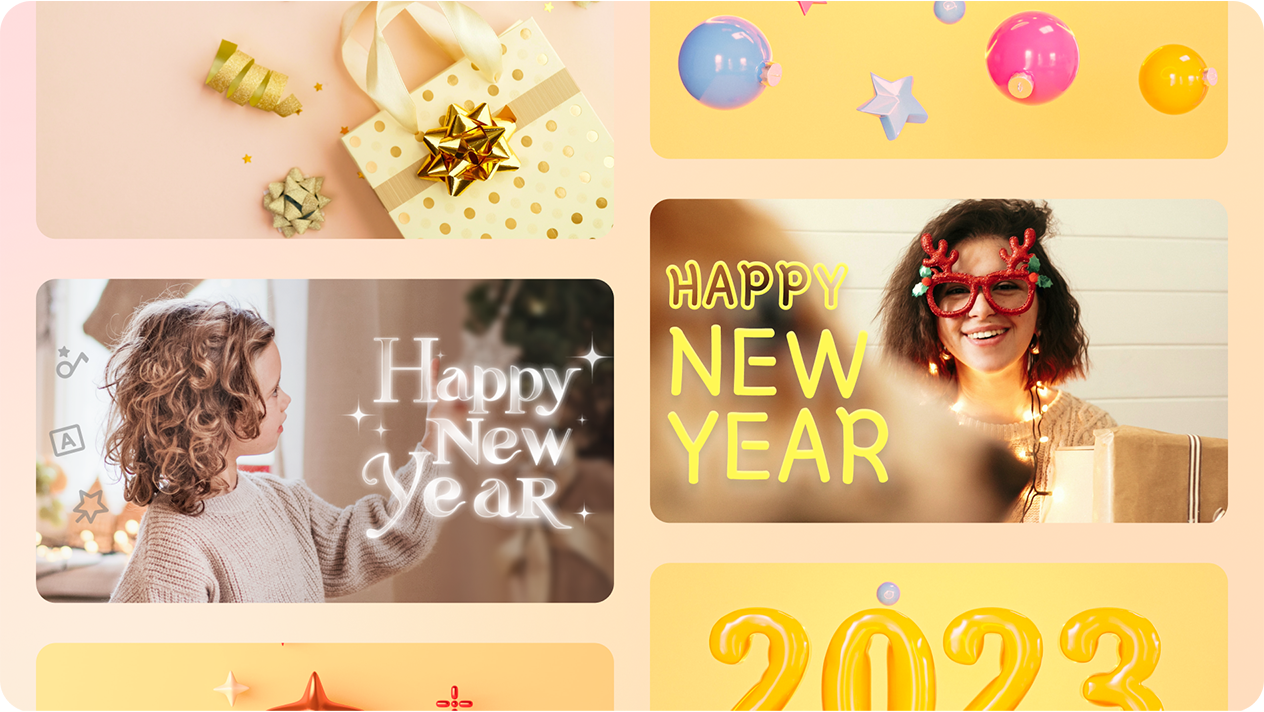 Try an online happy new year video template for free