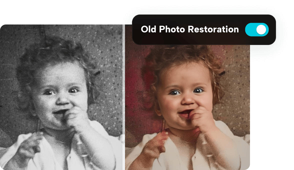 restore old photos in one click