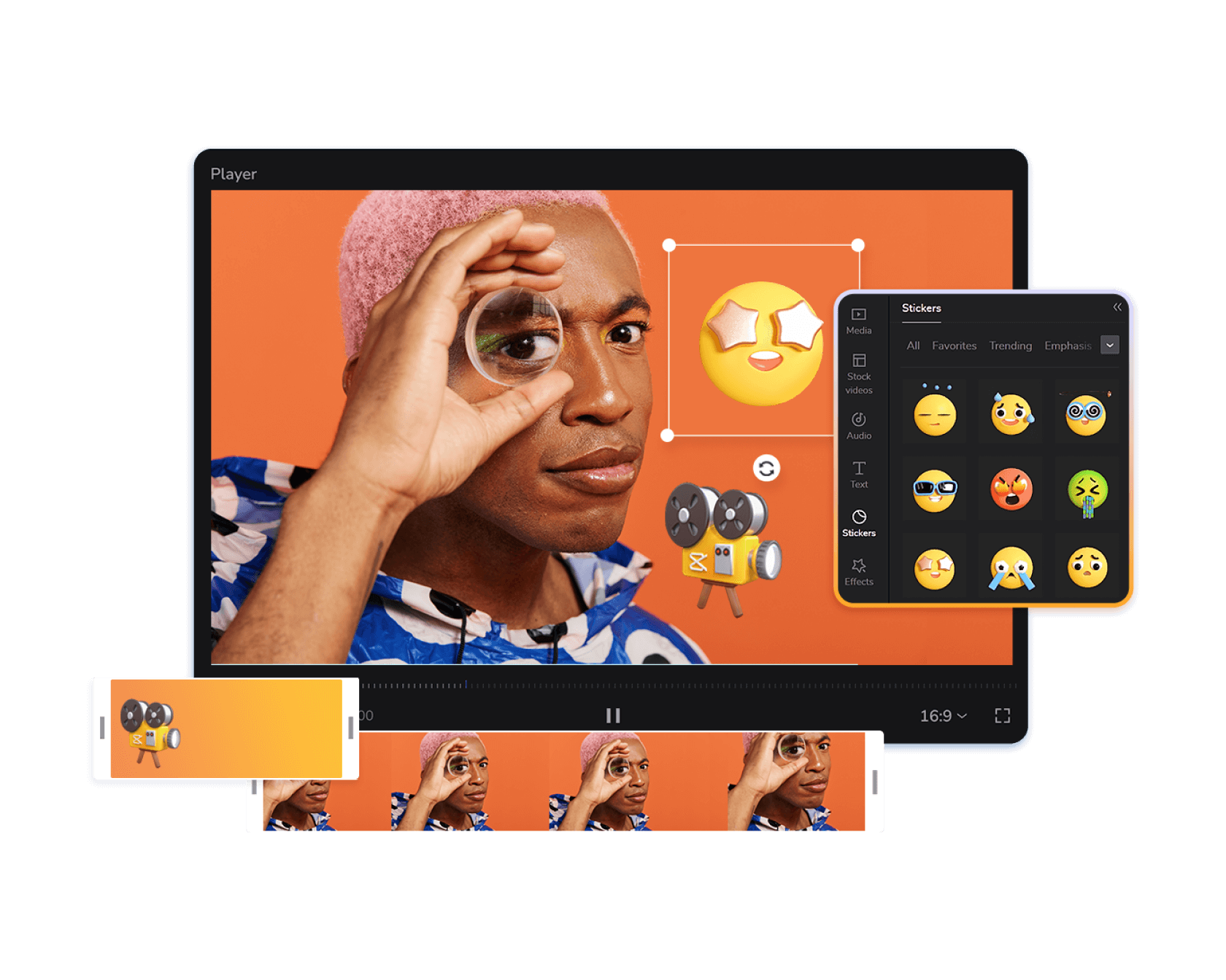 Make videos more interactive with custom stickers