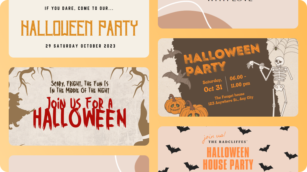 Halloween-themed templates
