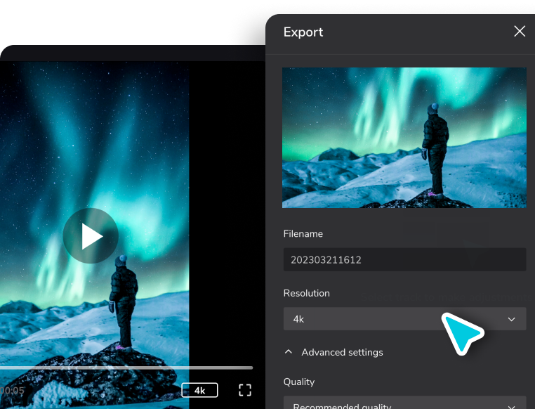 Export your editing