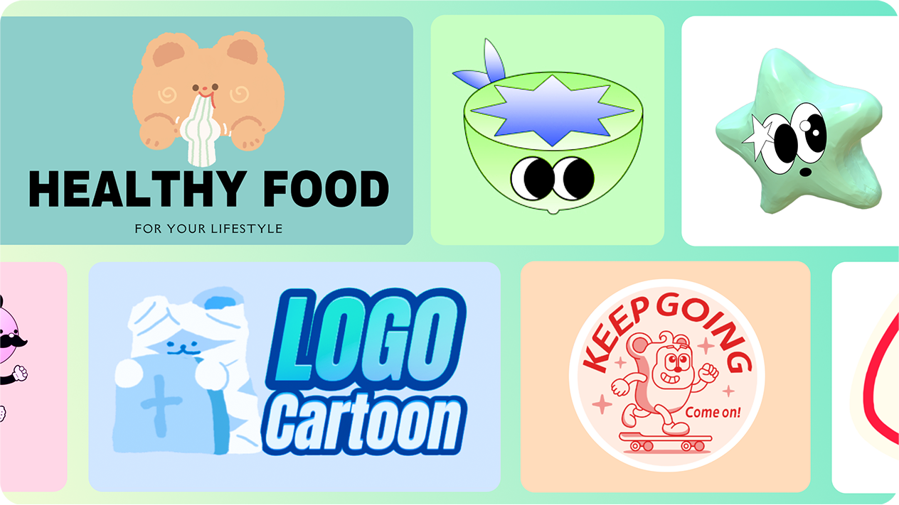 Make character-based cartoon logos