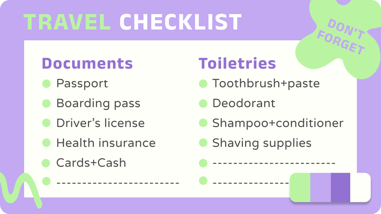 Export checklist in various formats
