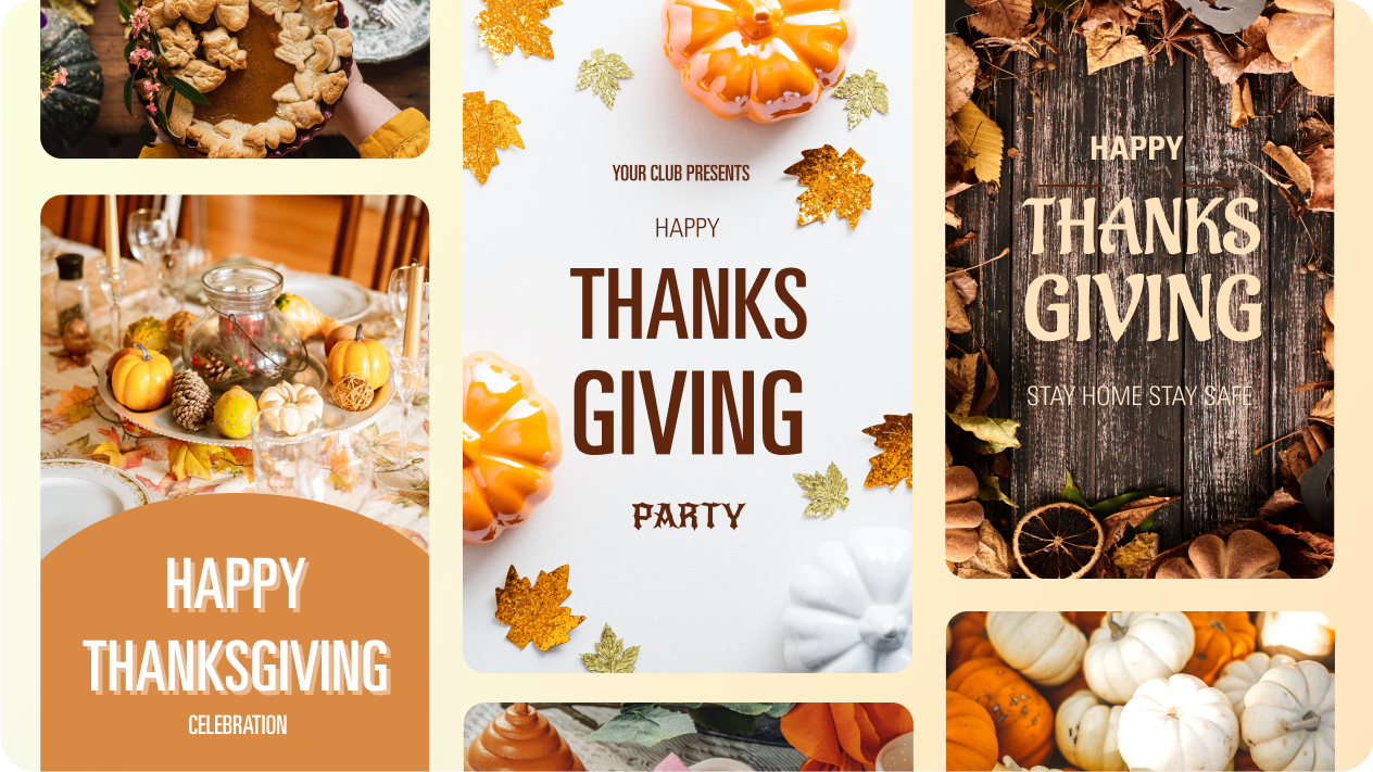 Customizable, cutom-tailored Thanksgiving posters templates