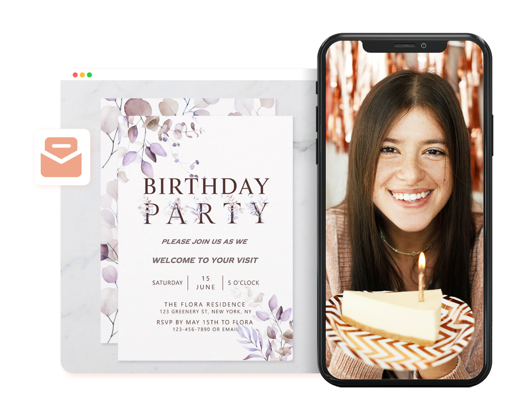 Erstellen Sie personalisierte Einladungen zu Geburtstagsfeiern